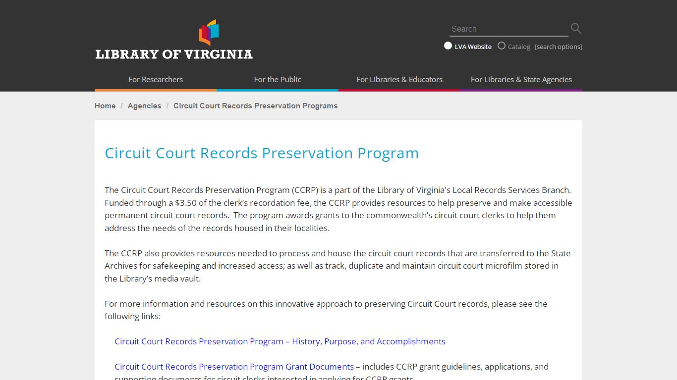 Circuit Court Records Preservation Program - Library of Virginia